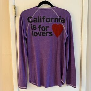 Aviator Nation California Is For Lovers Henley Tee Vintage